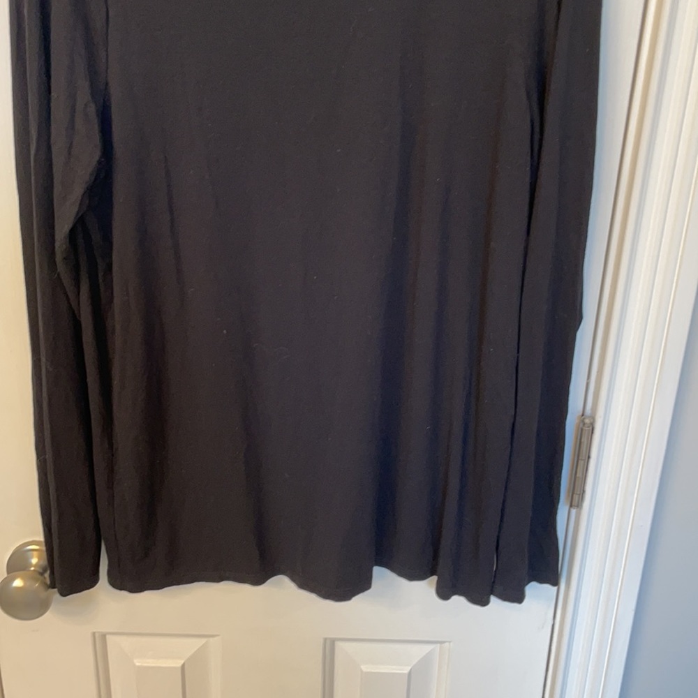 Eileen Fisher Black Long Sleeve Top - Picture 3 of 6